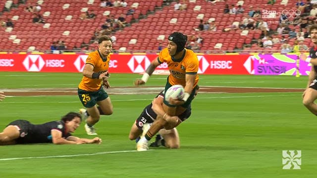 Hooper's first Sevens try | SVNS Singapore
