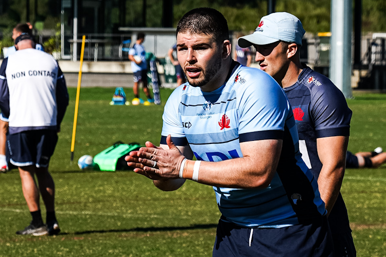 Enrique Pieretto at his first week of training with the Waratahs in Daceyville.