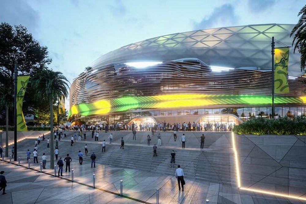 An artist's impression of the proposed Allianz redevelopment. Photo: NSW Government