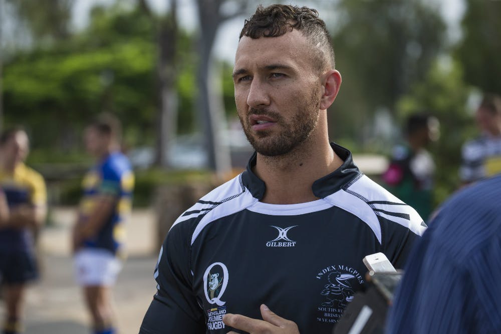Quade Cooper is staying positive despite being banished from the Reds setup. Photo: QRU Media/Brendan Hertel