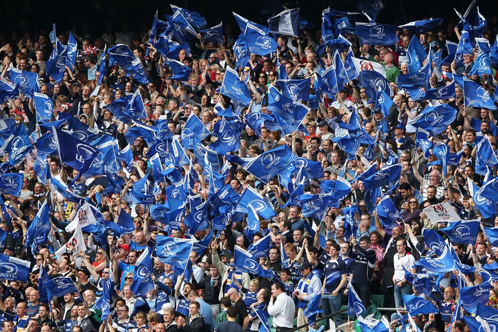 Leinster fans weren't allowed to distribute their flags ahead of Sunday morning's Champions Cup match. Photo: Getty Images