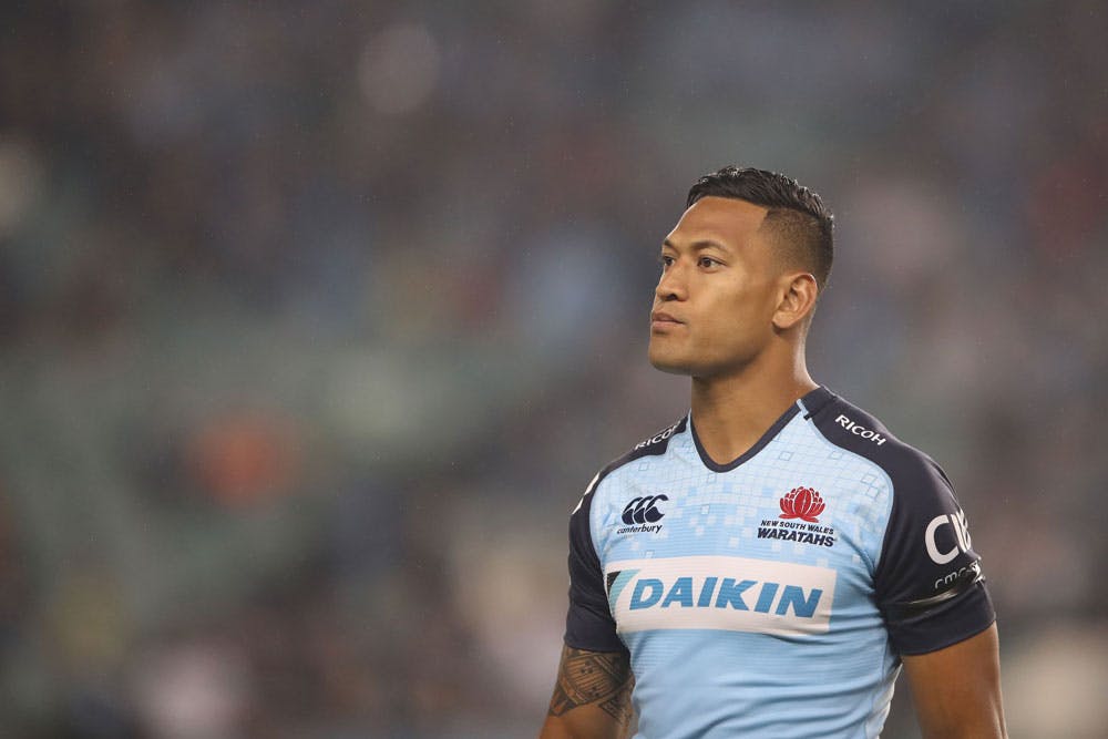 Israel Folau is unlikely to make a positional move for at least another month. Photo: Getty Images