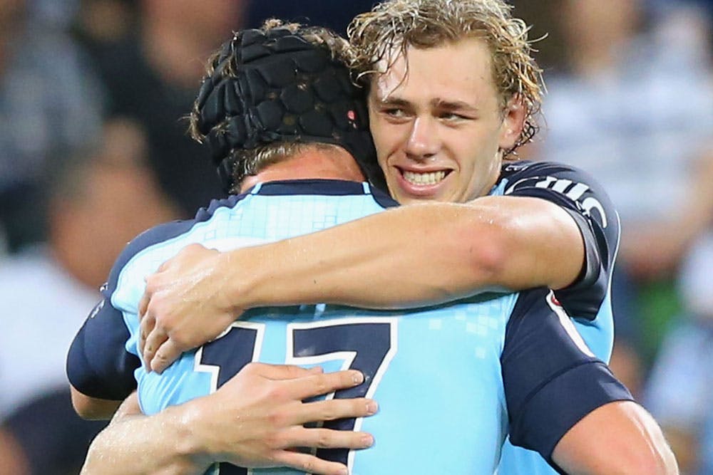 The Waratahs were relieved after the game. Photo: Getty Images