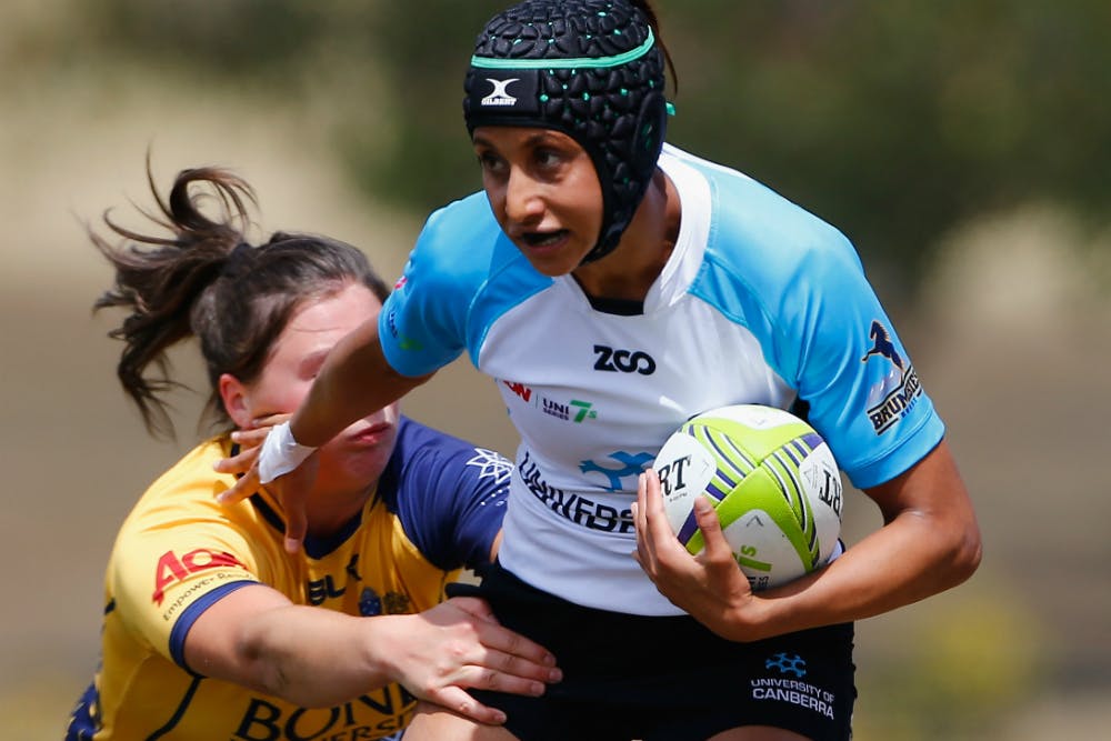 Cassie Staples was one of the future Aussie Sevens stars uncovered at last year's Aon Uni 7s. Photo: Getty Images