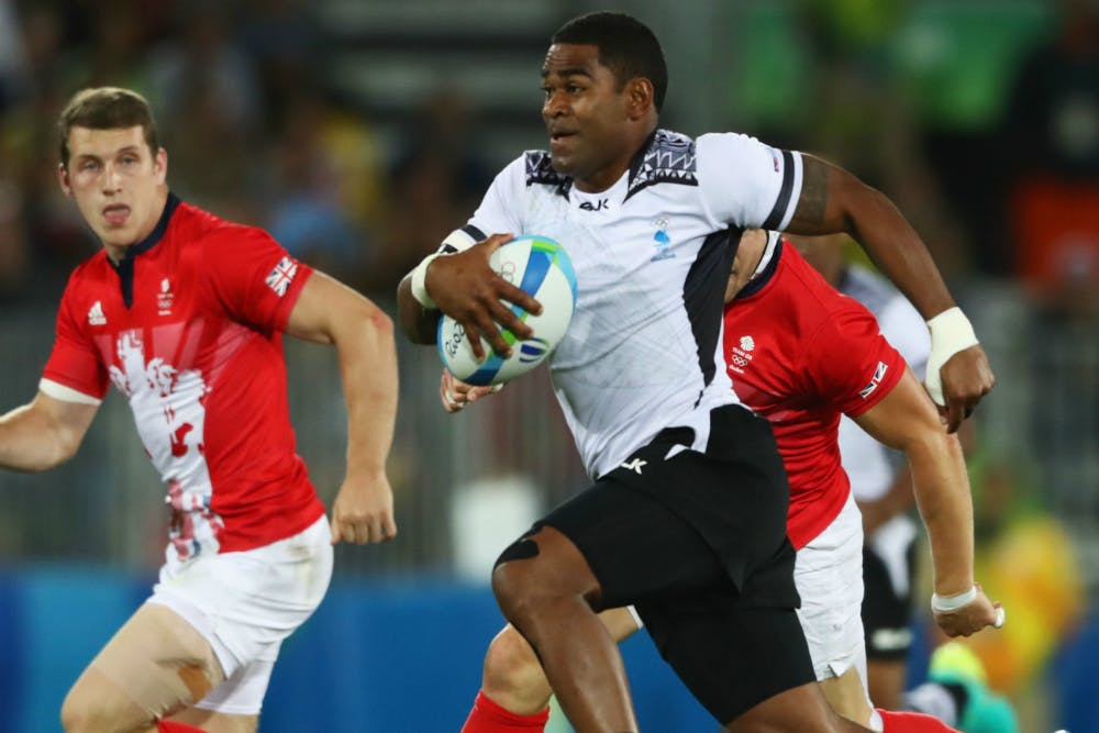 Vatemo Ravouvou won gold with the Fiji Sevens in Rio. Photo: Getty Images