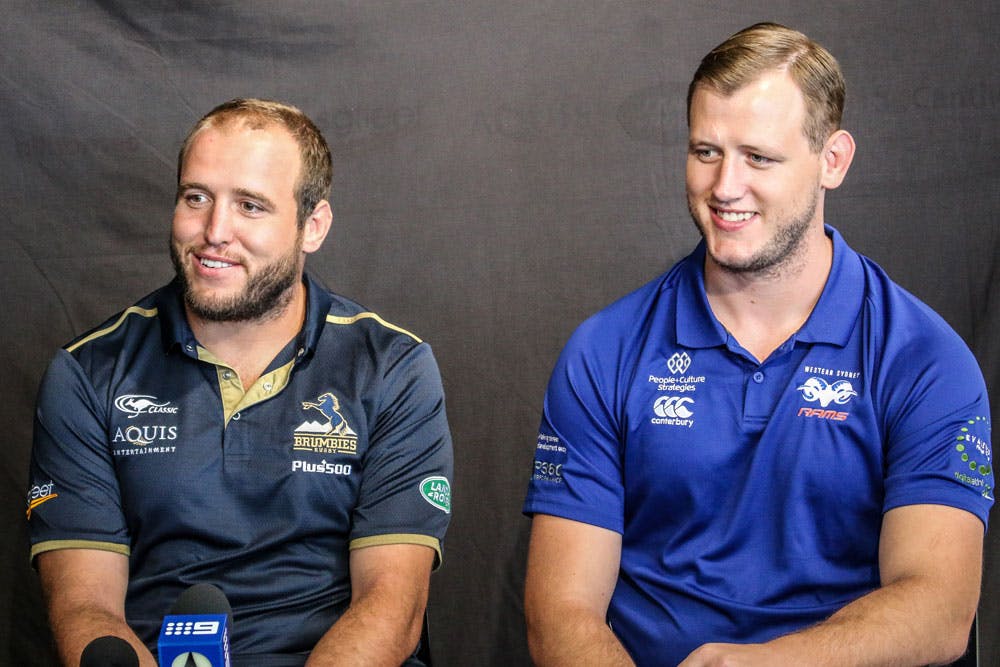 The Alexander brothers will take each other on in a trial match. Photo: Brumbies Media