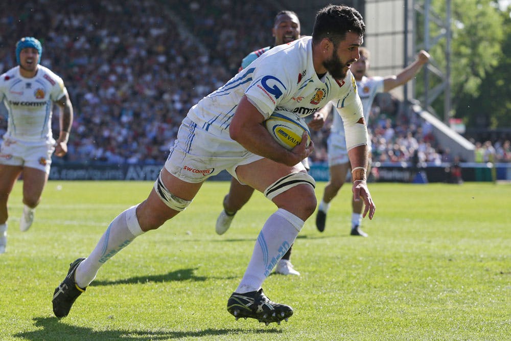 Dave Dennis scored a try for Exeter. Photo: Getty Images