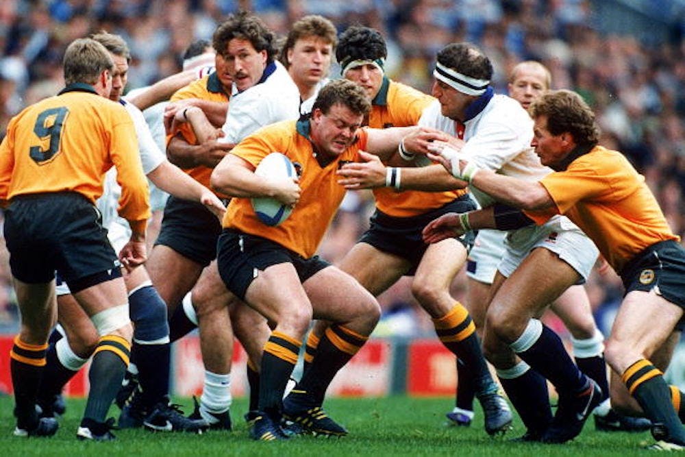 Tony Daly during the Rugby World Cup final between England and Australia at Twickenham. Photo: Getty Images