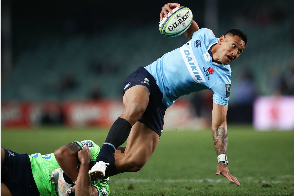 Waratahs star Israel Folau on the attack against the Highlanders. Photo: Getty Images