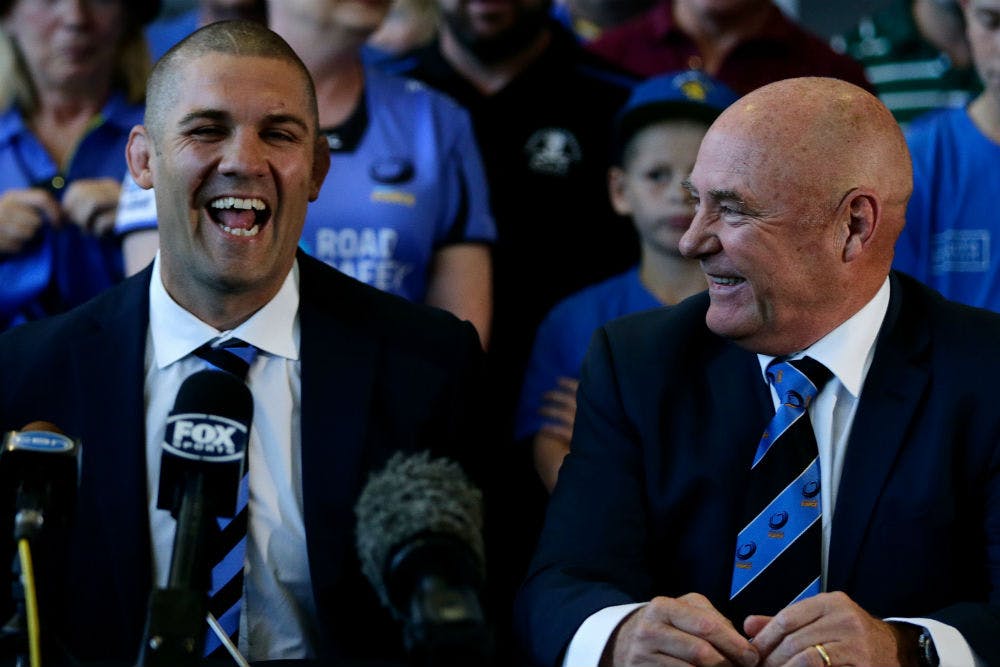 Matt Hodgson was all smiles at Rugby WA HQ. Photo: Getty Images