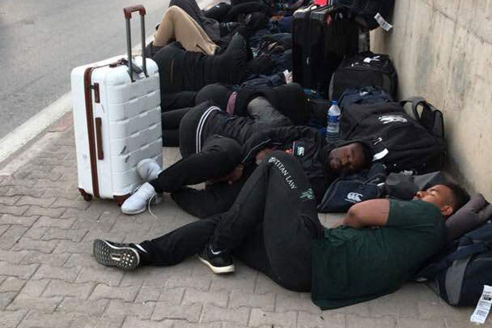 The Zimbabwe Sables were left sleeping on the streets. Photo: Brian Mujati/Twitter