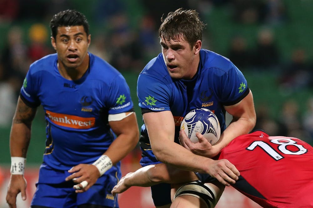 Fergus Lee Warner takes the ball up for the Western Force. Photo: Getty Images
