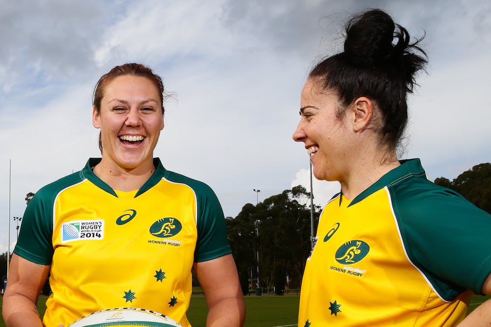 Close mates. Sharni Williams and Louise Burrows. Photo: Getty Images