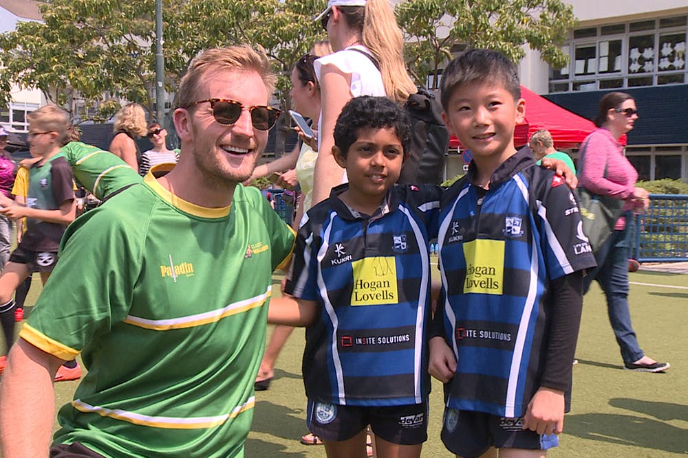The Classic Wallabies are heading to Lismore, with FREE kids clinic. Photo: ARU