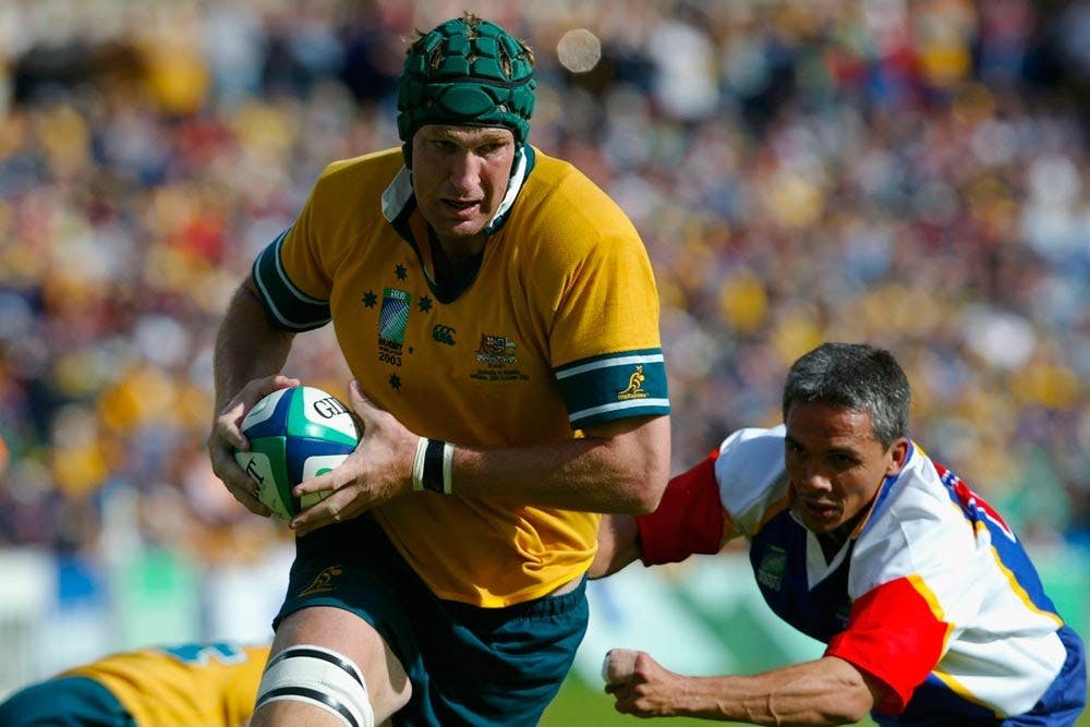 Justin Harrison in action for the Wallabies. Photo: Getty Images
