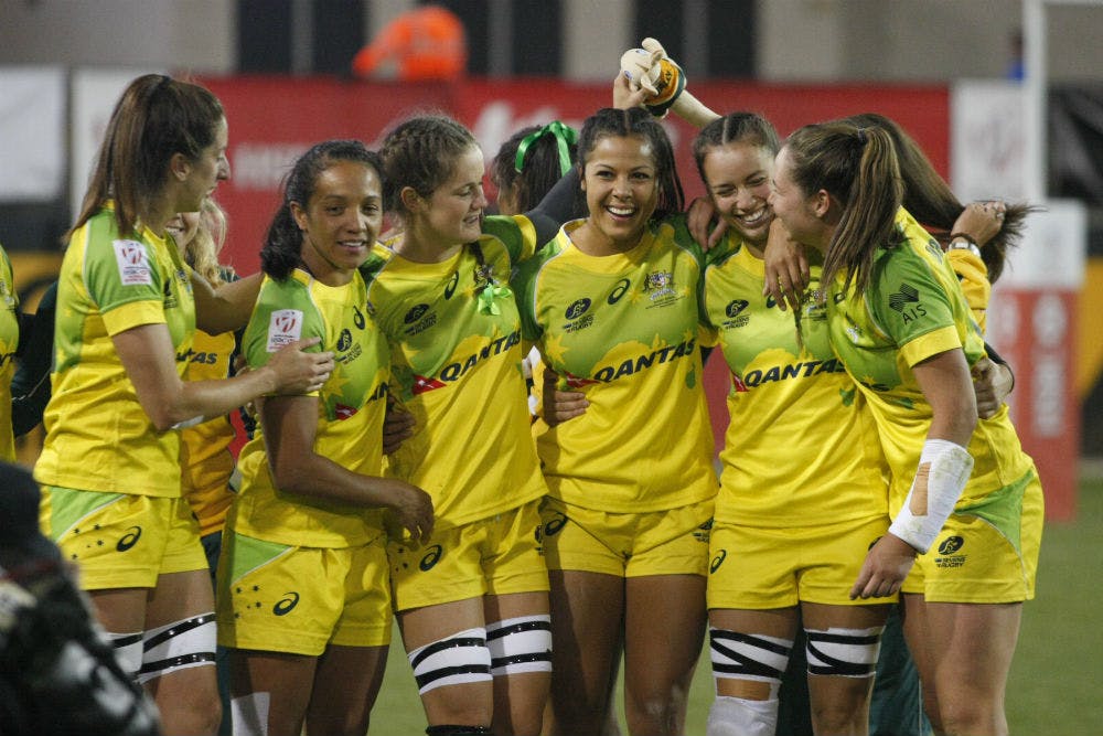 Womens Aussie Sevens team about to embark greatness. Photo: Getty Images