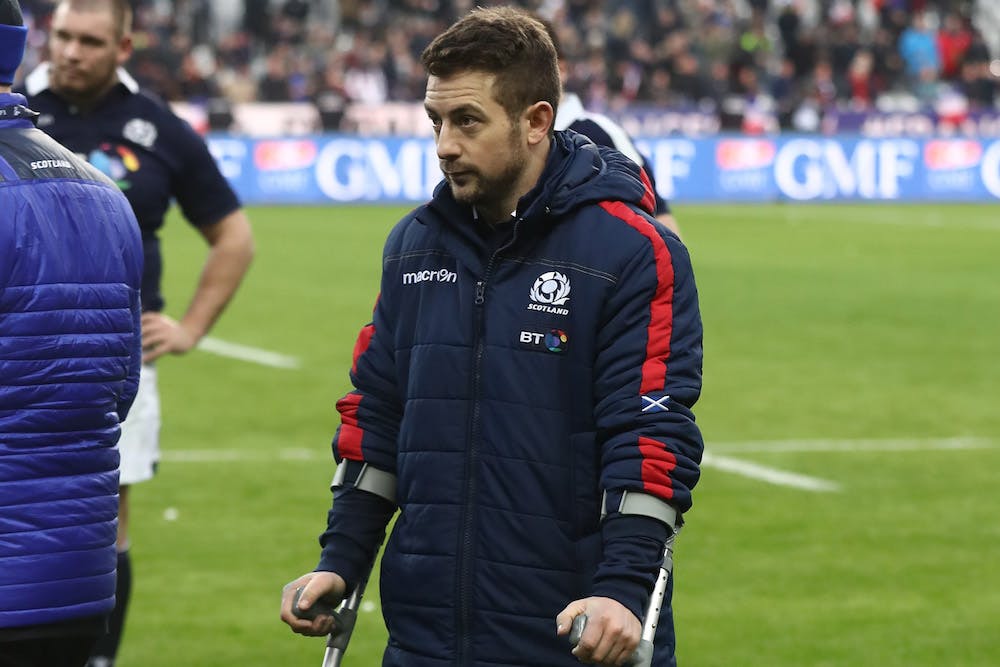 Greig Laidlaw suffered an ankle injury during Scotland's Six Nations clash with France. Photo: Getty Images.