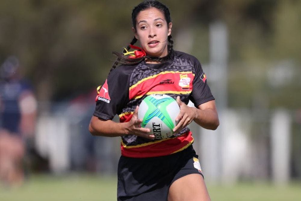 National Indigenous Women's Sevens in action on Day Two, Field Two. Photo: ARU Media.