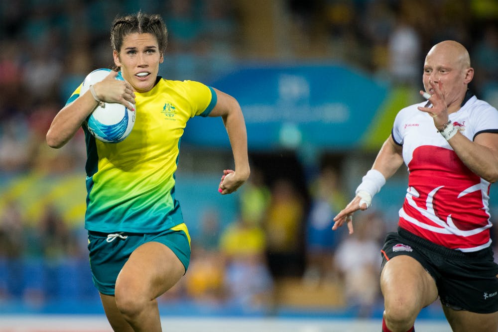 Charlotte Caslick and the Australians are two from two. Photo: RUGBY.com.au/Stuart Walmsley