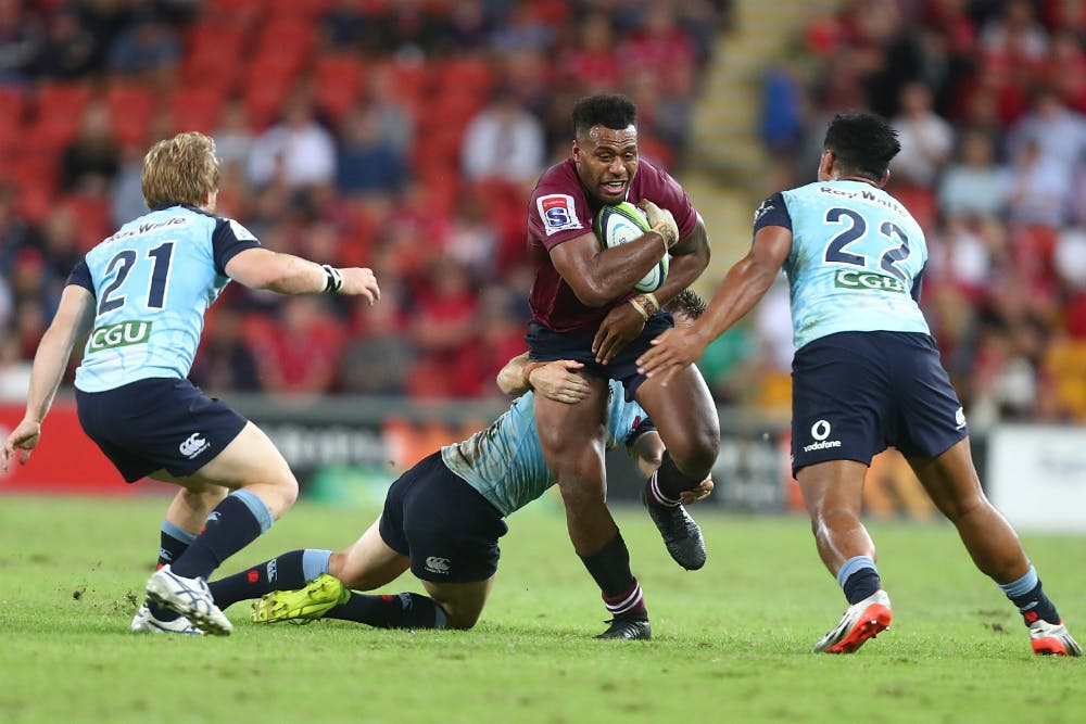 Samu Kerevi and the Reds were shattered after the loss to the Waratahs. Photo: Getty Images