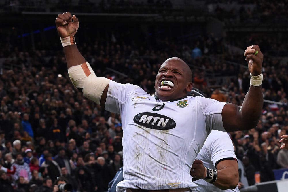 Bongi Mbonambi scored the match-winning try for South Africa in Paris. Photo: Getty Images