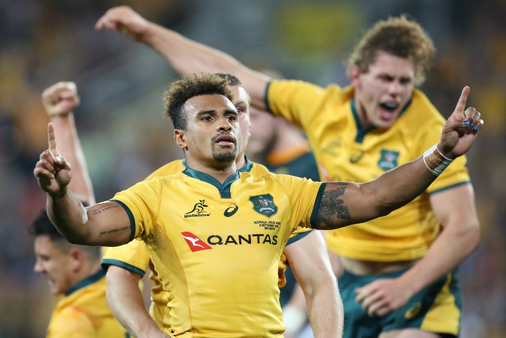 Will Genia celebrates victory after the final siren. Photo: Getty Images