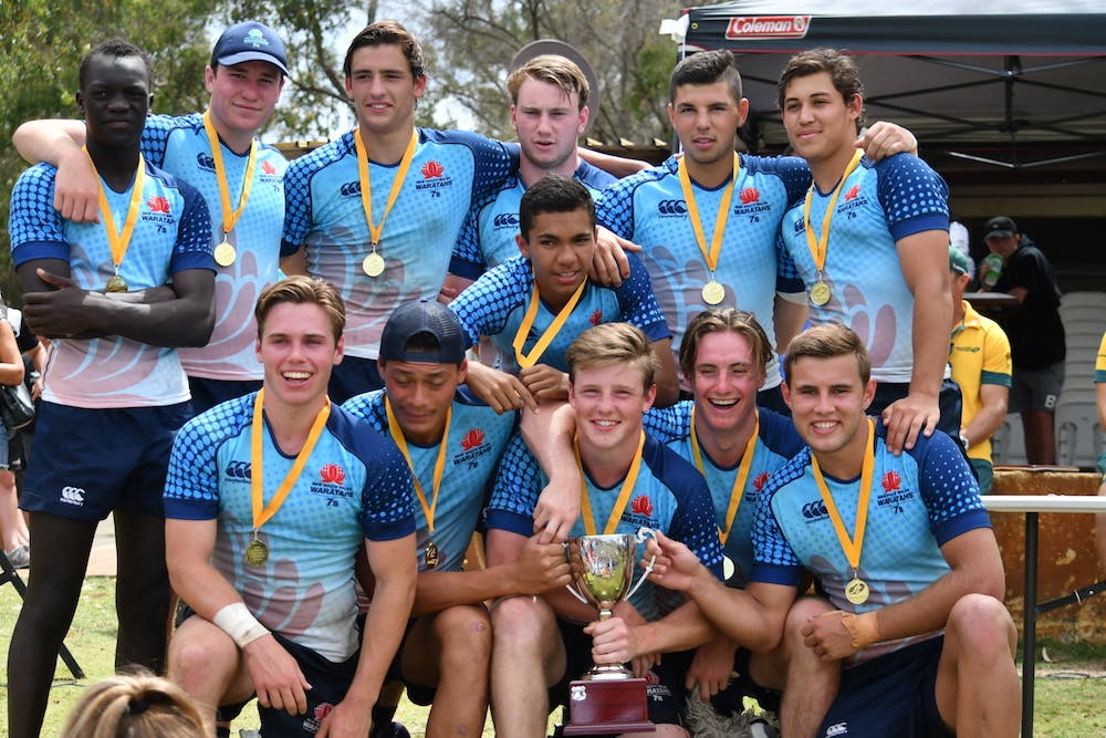 NSW Blue. The 2016 Youth Sevens National Champions. Photo: ARU Media