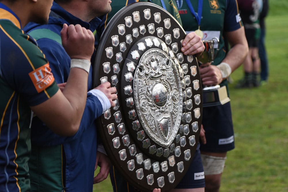 The Dewar Shield is the prize the sides are playing for. Photo: Supplied