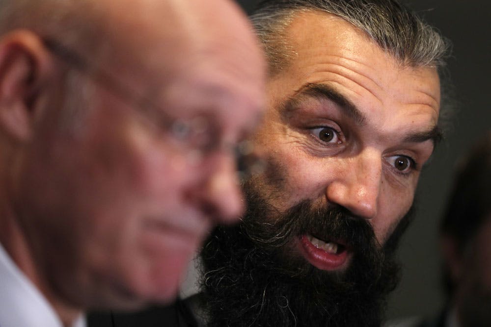 Sebastien Chabal provided a lighter moment on Wednesday in London. Photo: Getty Images