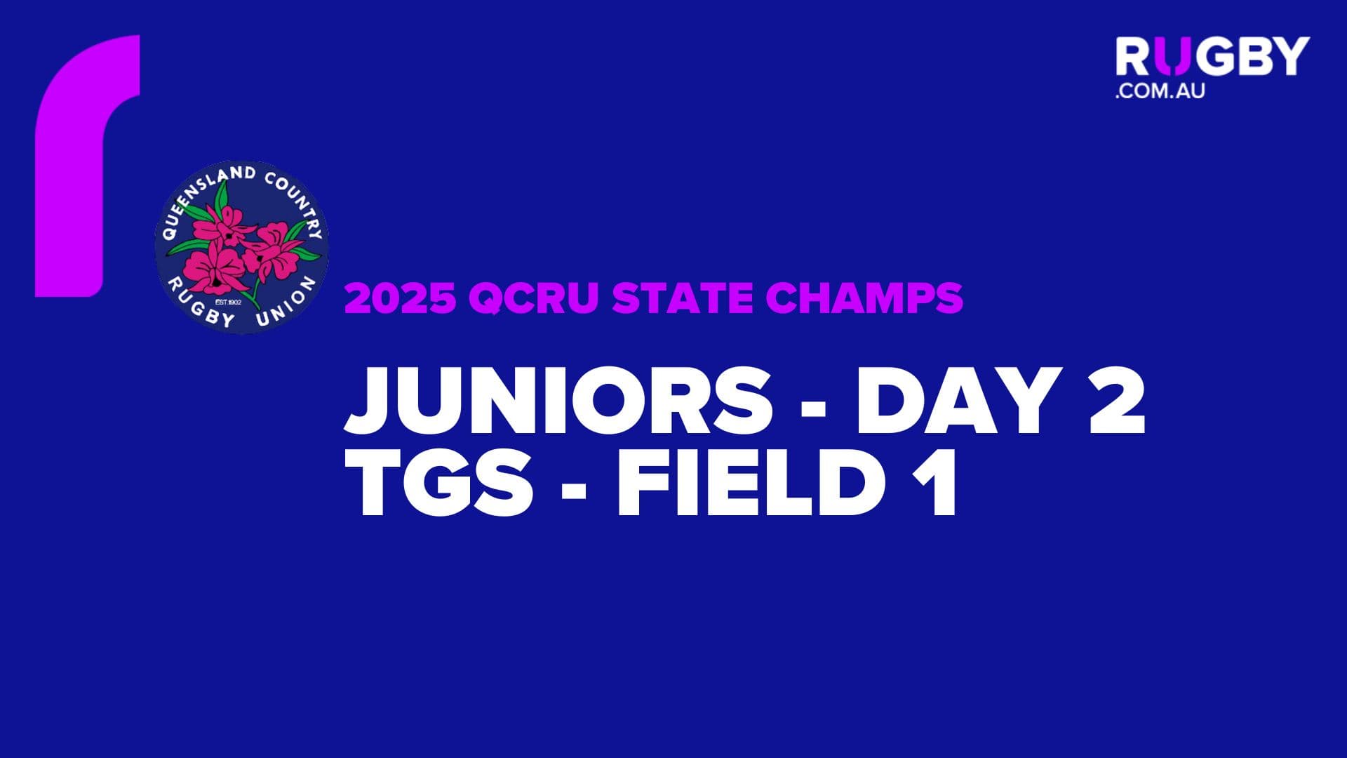 Day 2 - QCRU Junior State Champs - TG Field 1