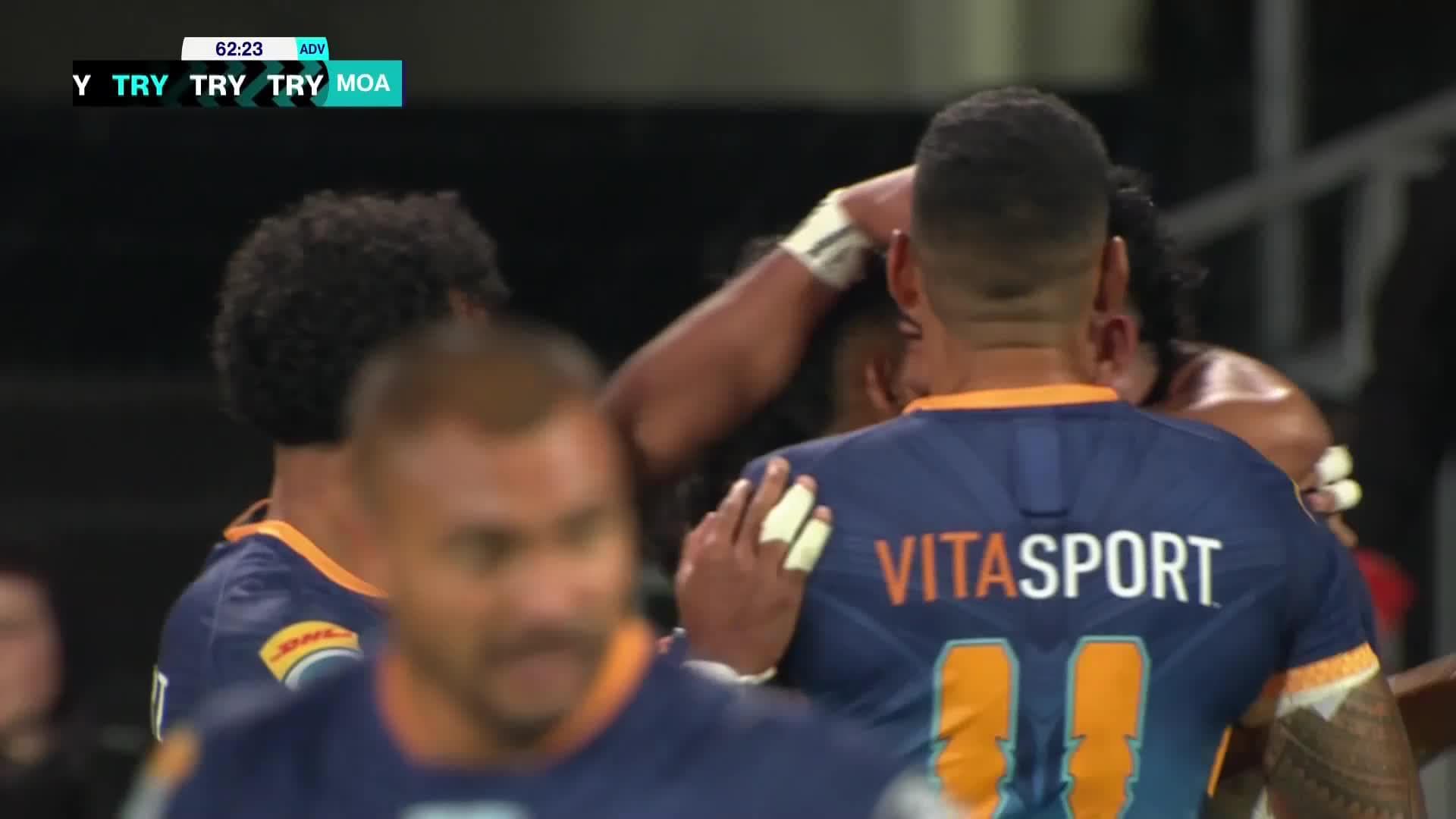 Mitchell Drummond Try v Moana Pasifika SRP 2025