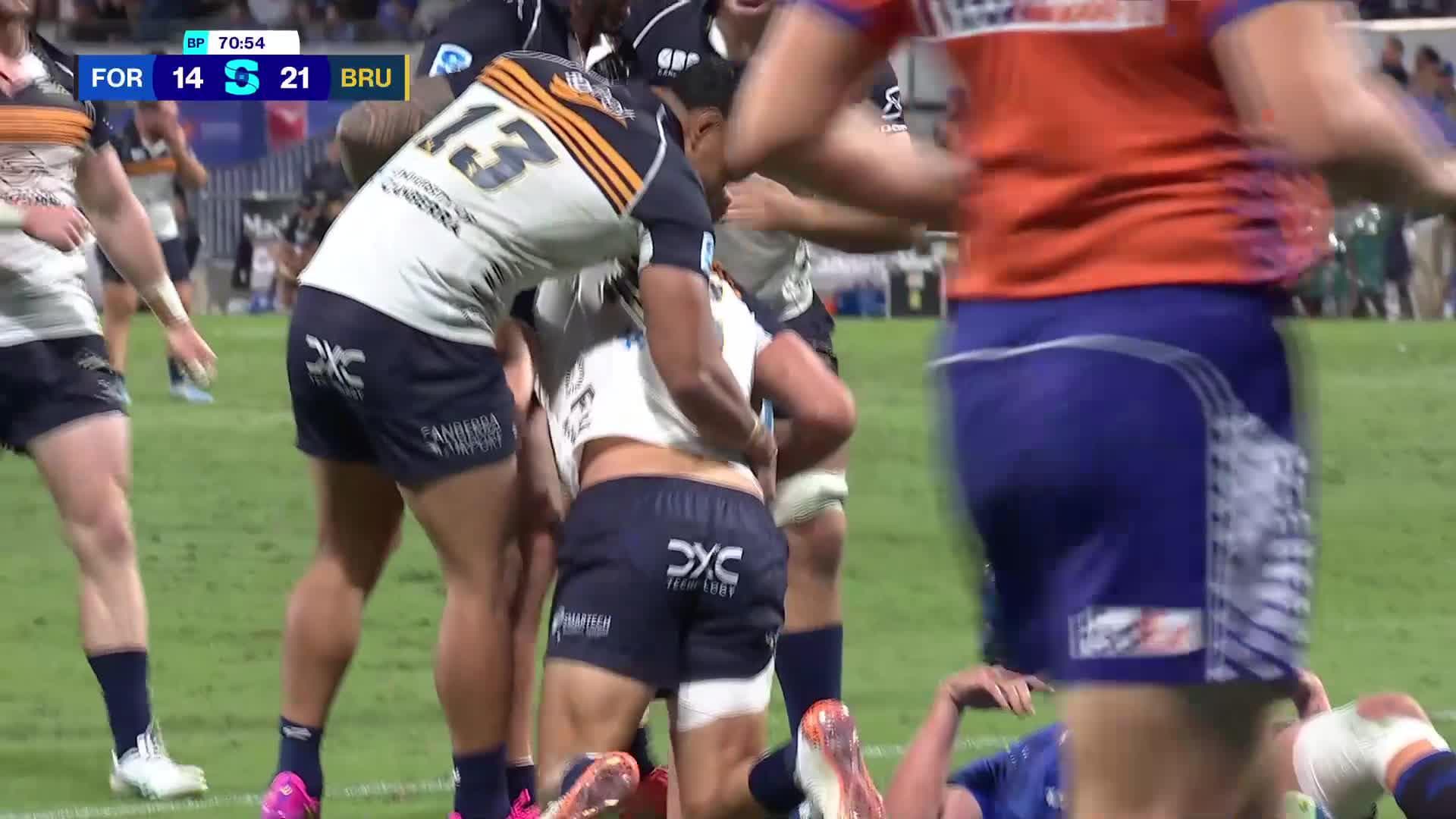 Ollie Sapsford Try v Western Force | SRP 2025