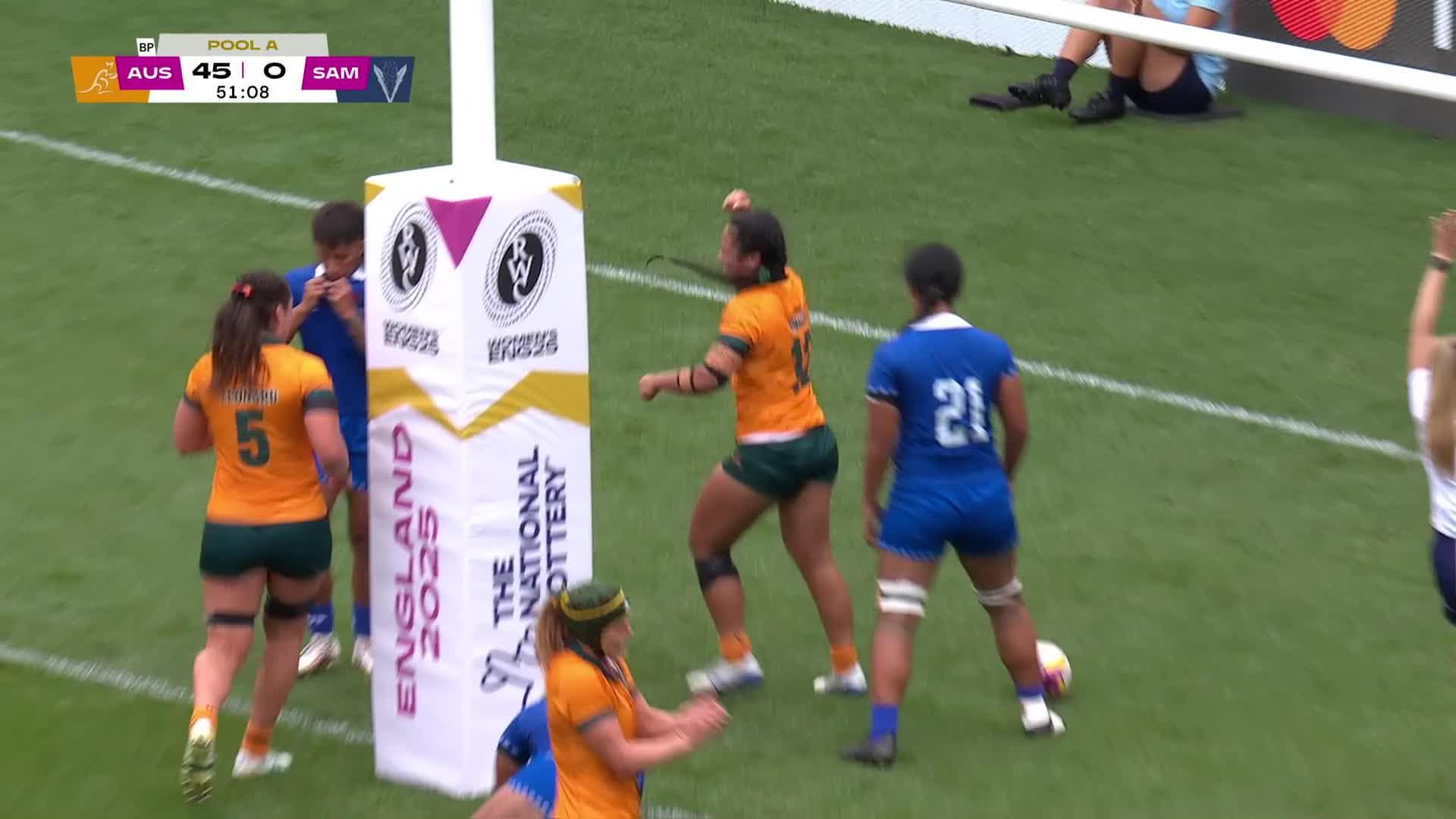 Sammie Wood's performance v Samoa Women | Wallaroos 2025