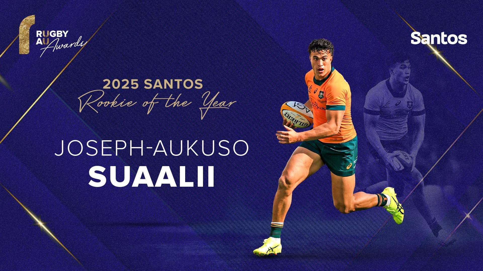 Joseph Aukuso-Suaalii wins the Santos Rookie of the Year