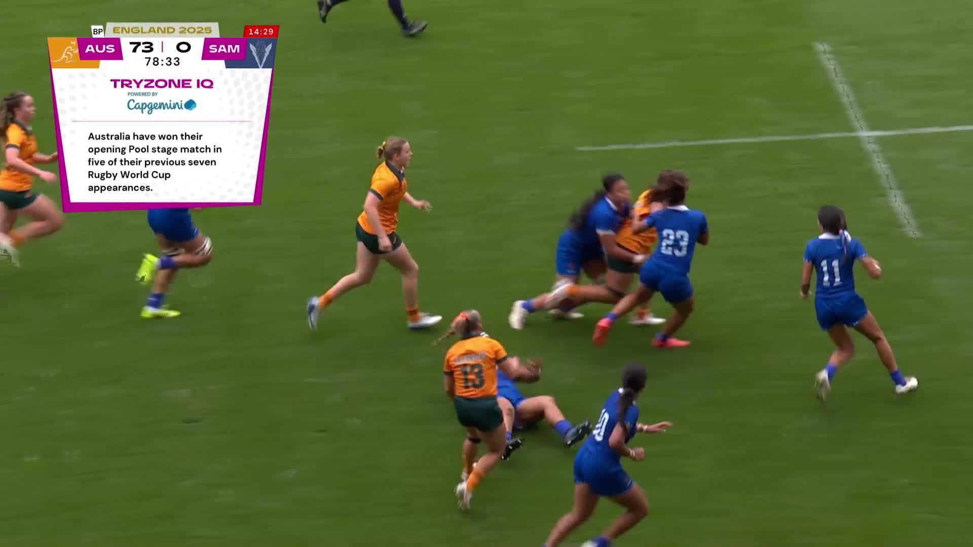 Caitlyn Halse's Highlights v Samoa Women | Wallaroos 2025