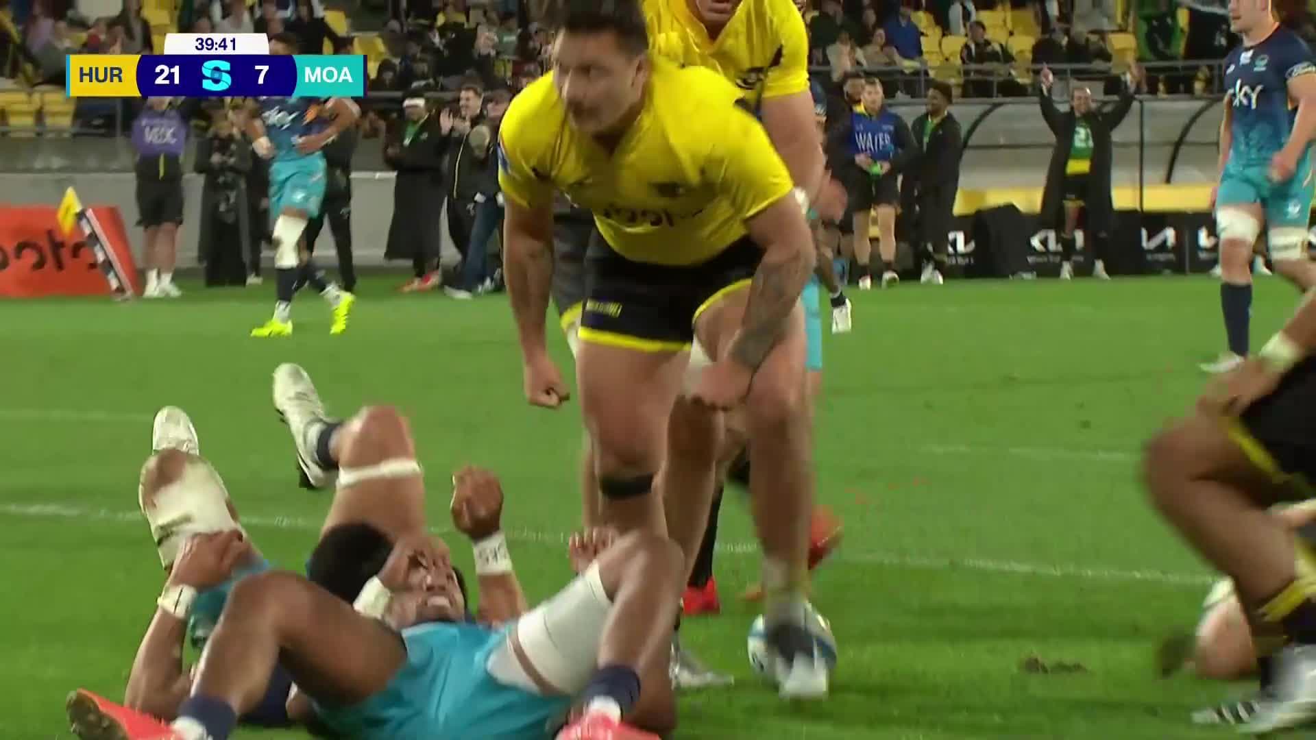 Peter Umaga-Jensen Try v Moana Pasifika | SRP 2025