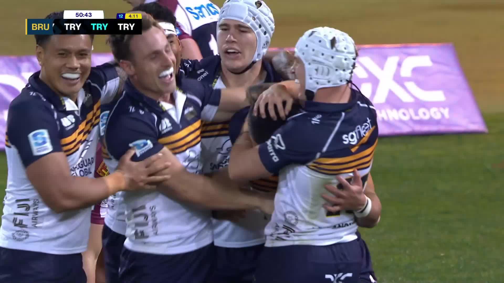 Tom Wright Try v Queensland Reds | SRP 2025