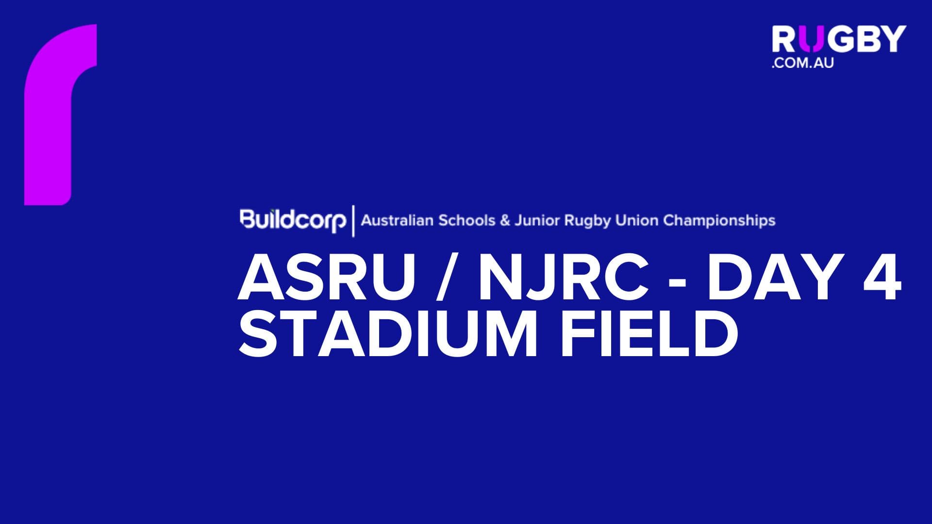 Day 4 - Stadium - Buildcorp Australian Schools & Junior Rugby Union Championships