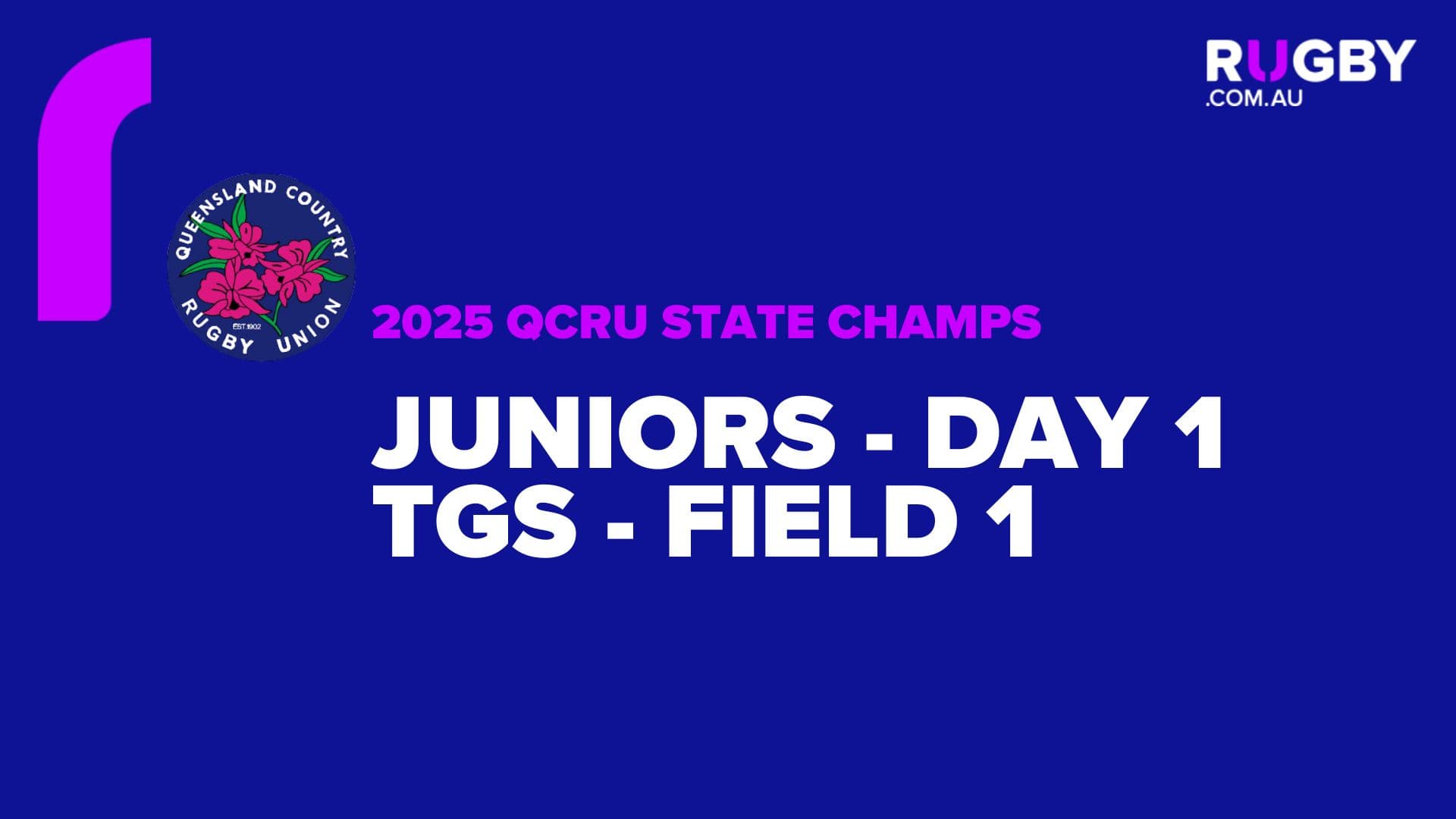Day 1 - QCRU Junior State Champs - TG Field 1
