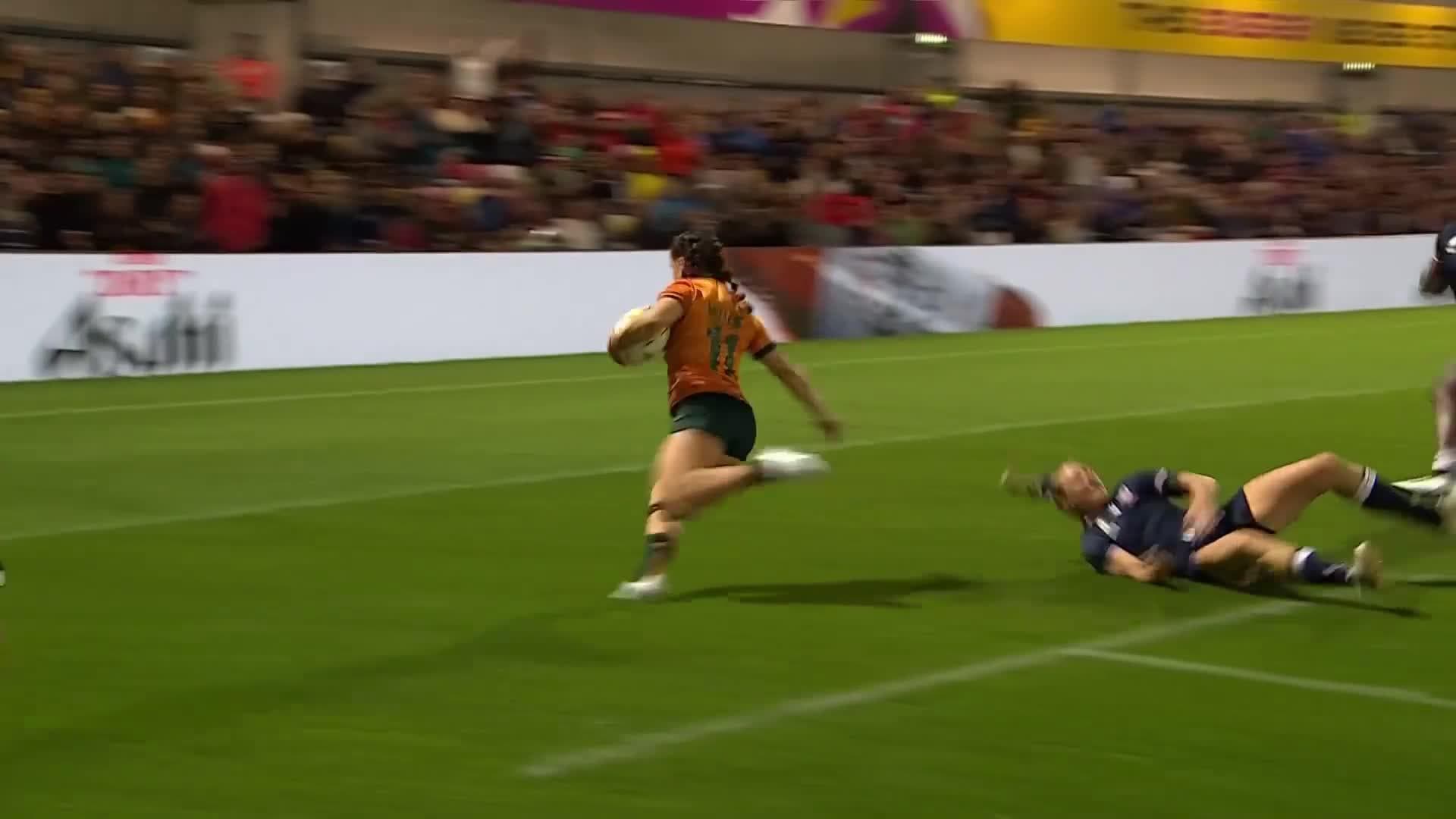 Desiree Miller with a Spectacular Try vs USA Women