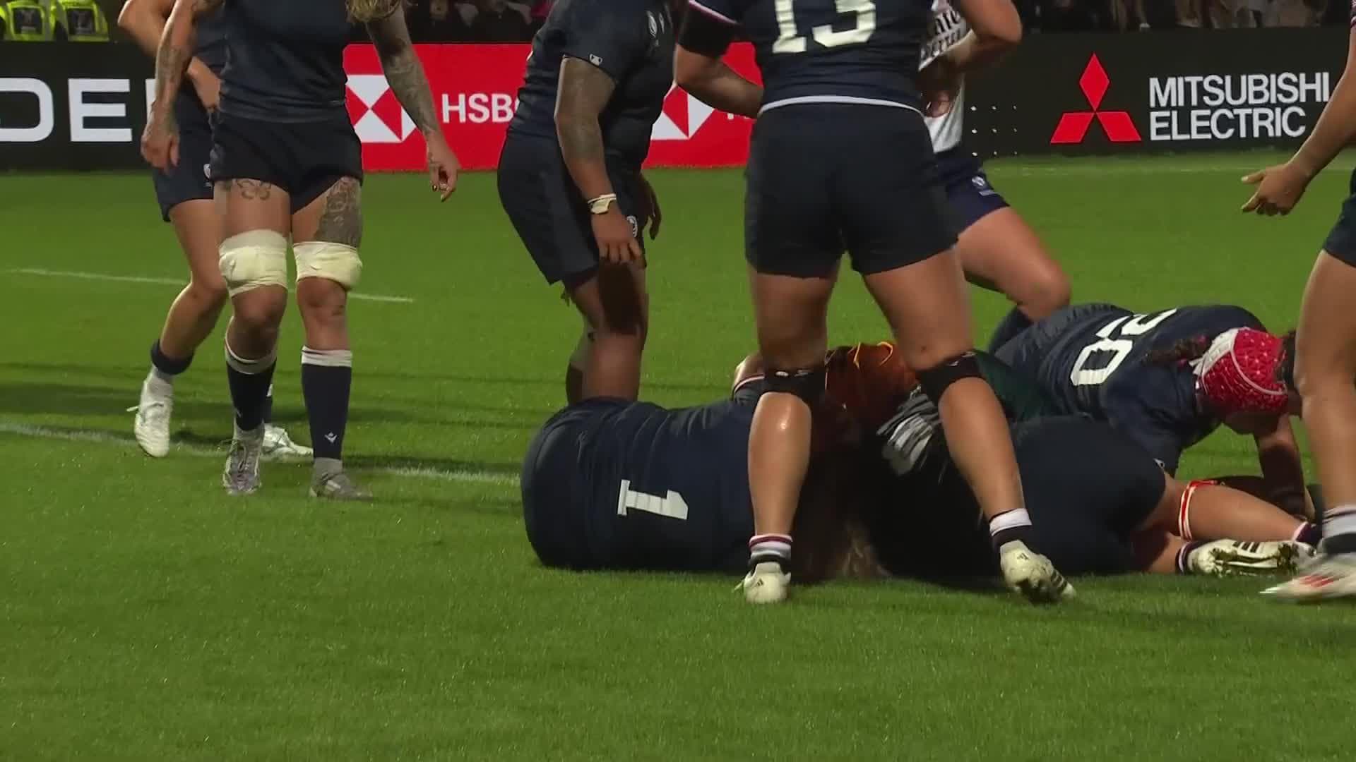 Eva Karpani with a Try vs USA Women