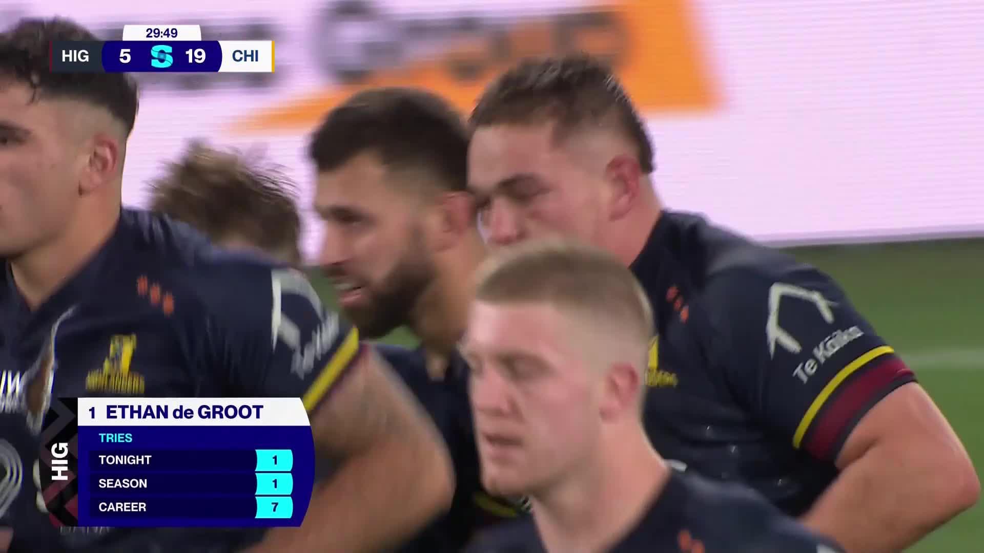 Ethan de Groot Try v Chiefs | SRP 2025
