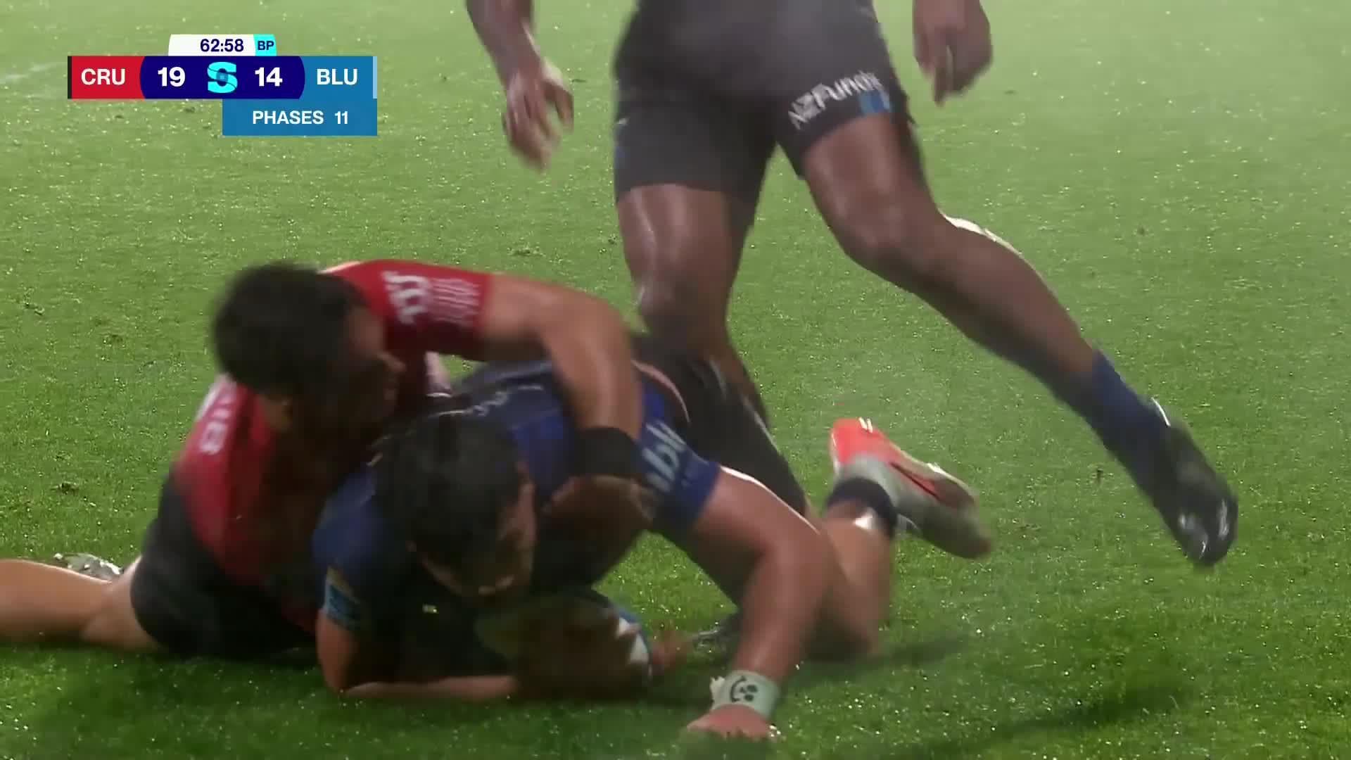 AJ Lam Try v Crusaders | SRP 2025