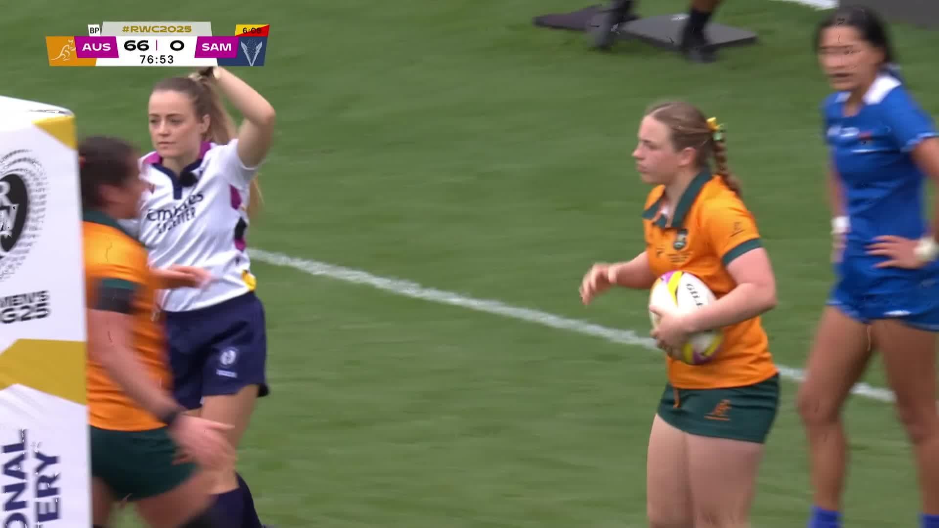 Georgina Friedrichs's performance v Samoa Women | Wallaroos 2025