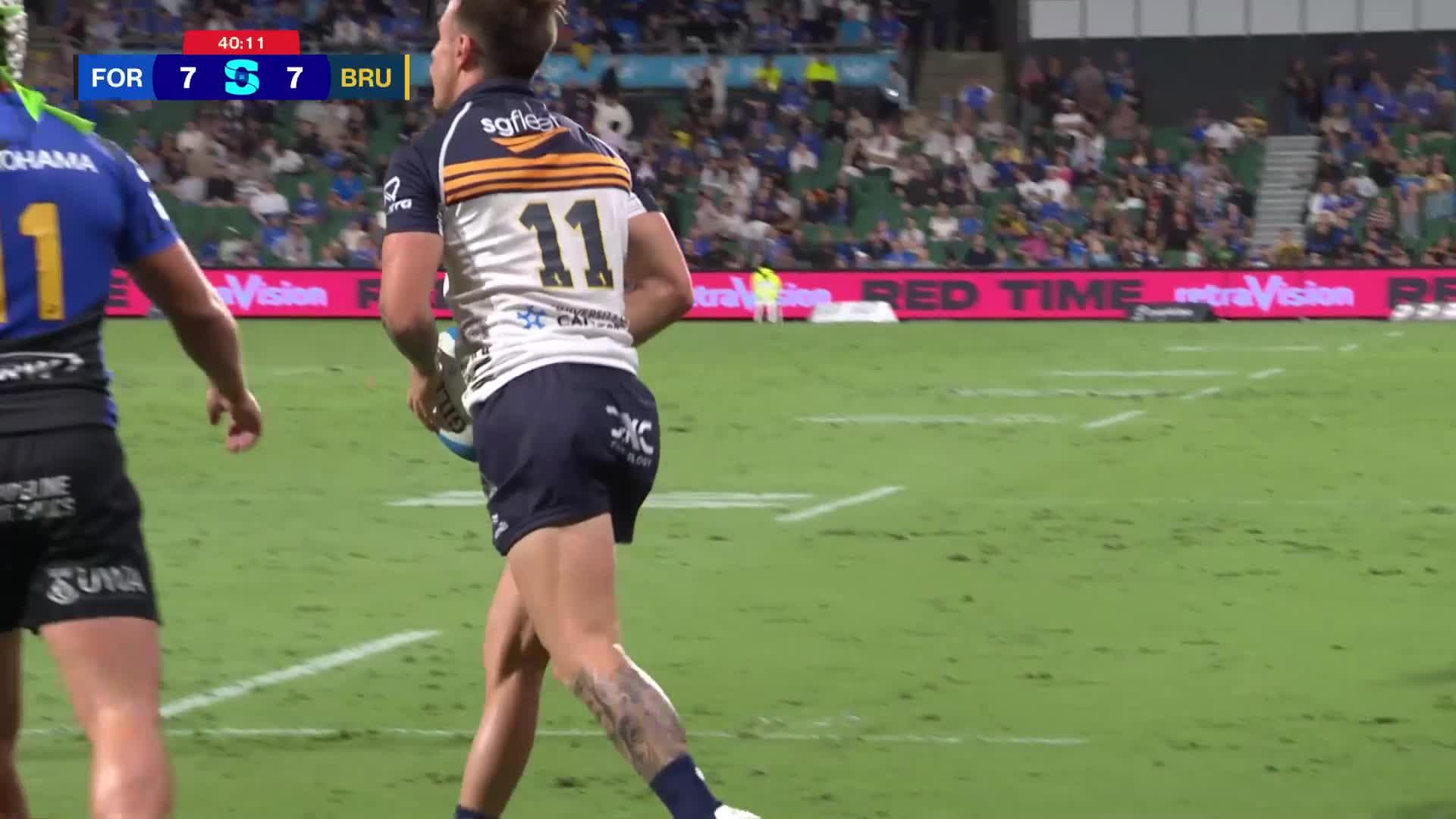 Corey Toole Try v Western Force | SRP 2025