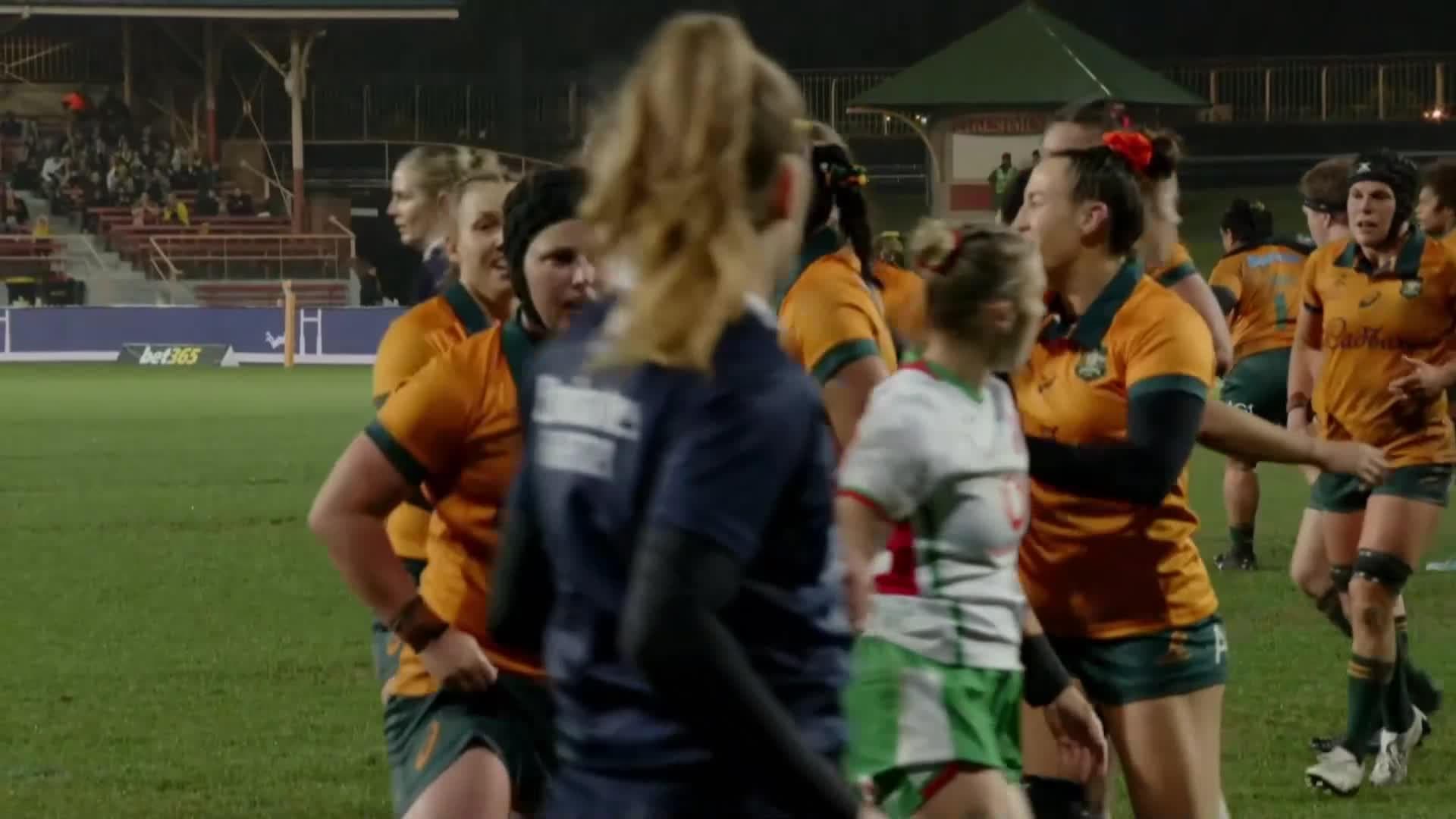 Faitala Moleka with a Try vs Wales Women