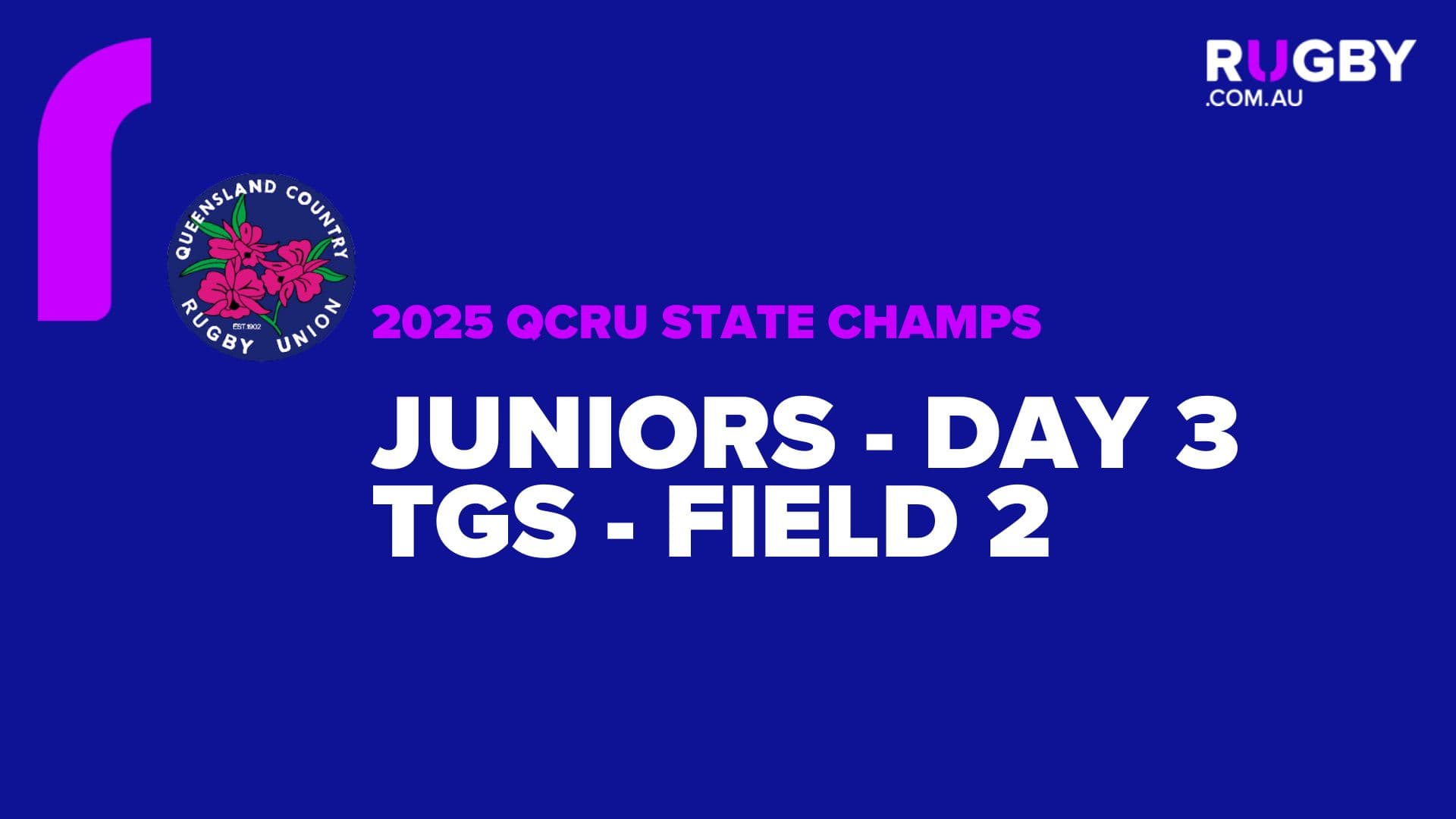 Day 3 - QCRU Junior State Champs - TG Field 2