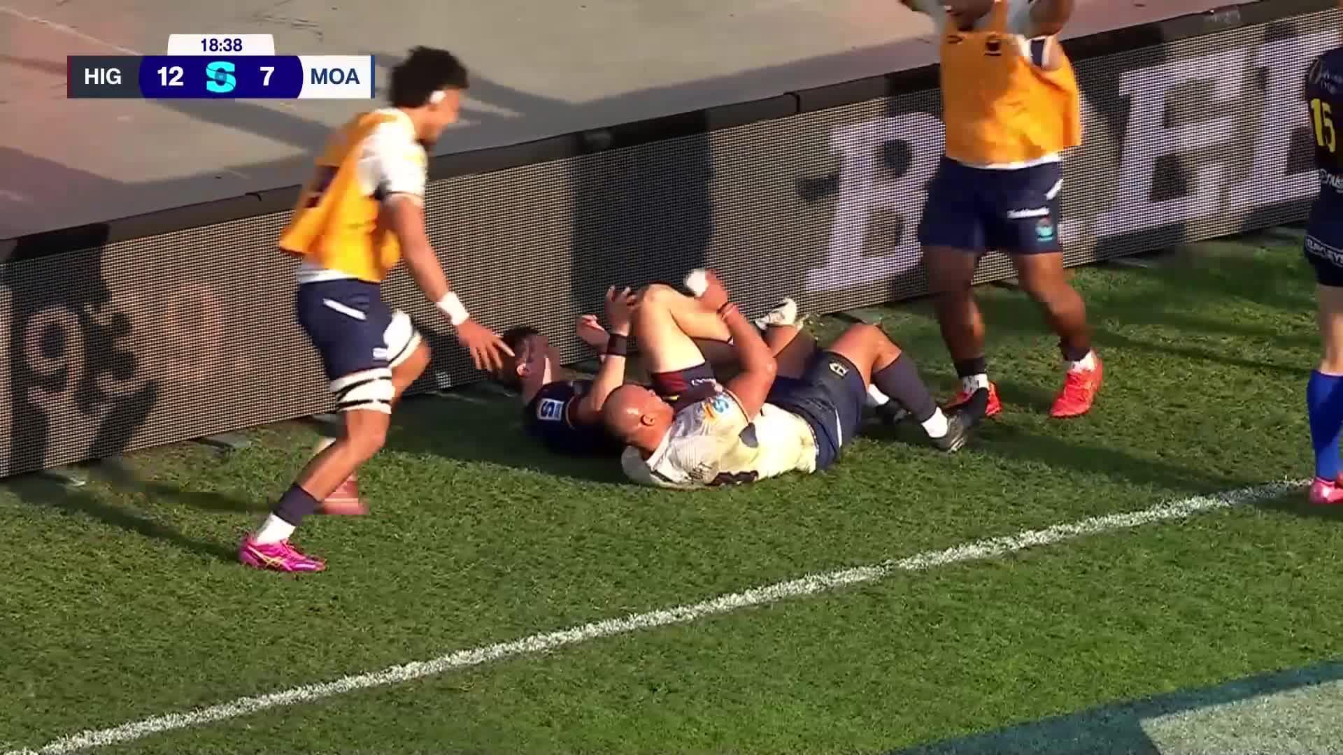 Lalomilo Lalomilo Try v Highlanders | SRP 2025