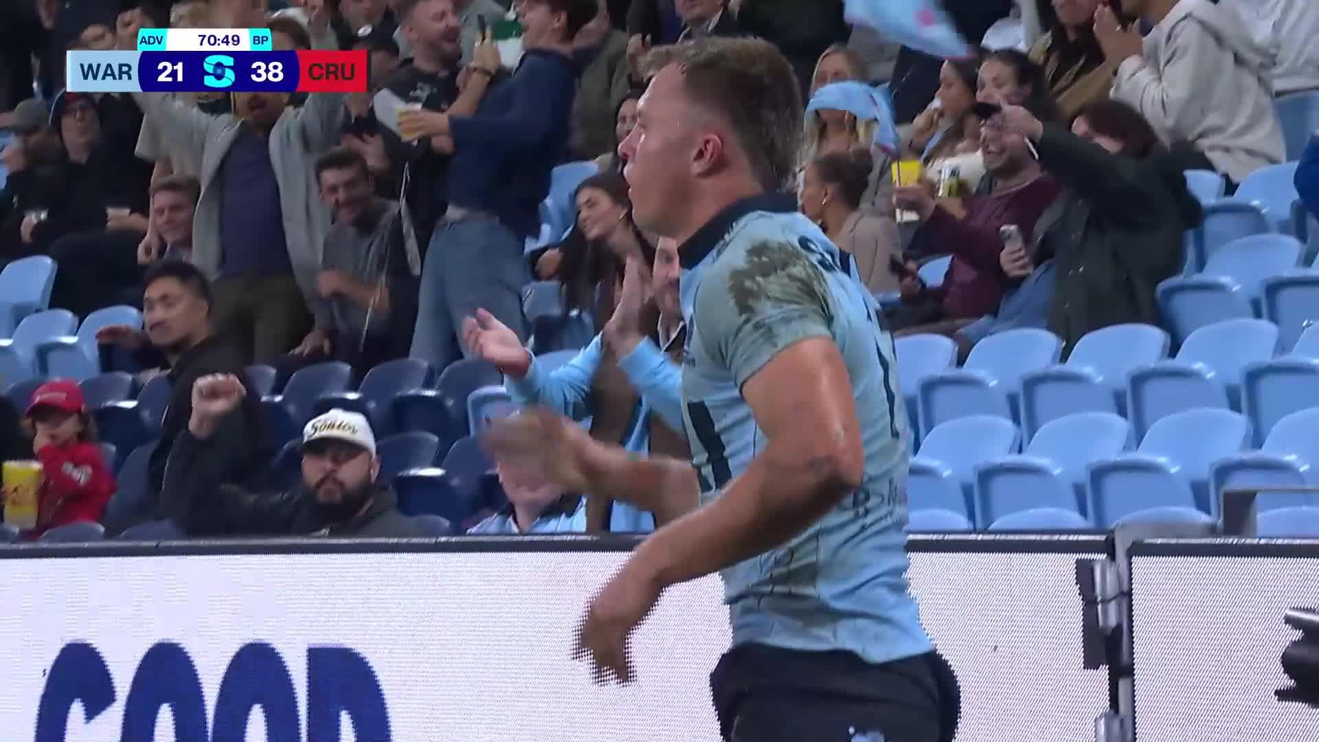 Darby Lancaster Try v Crusaders | SRP 2025