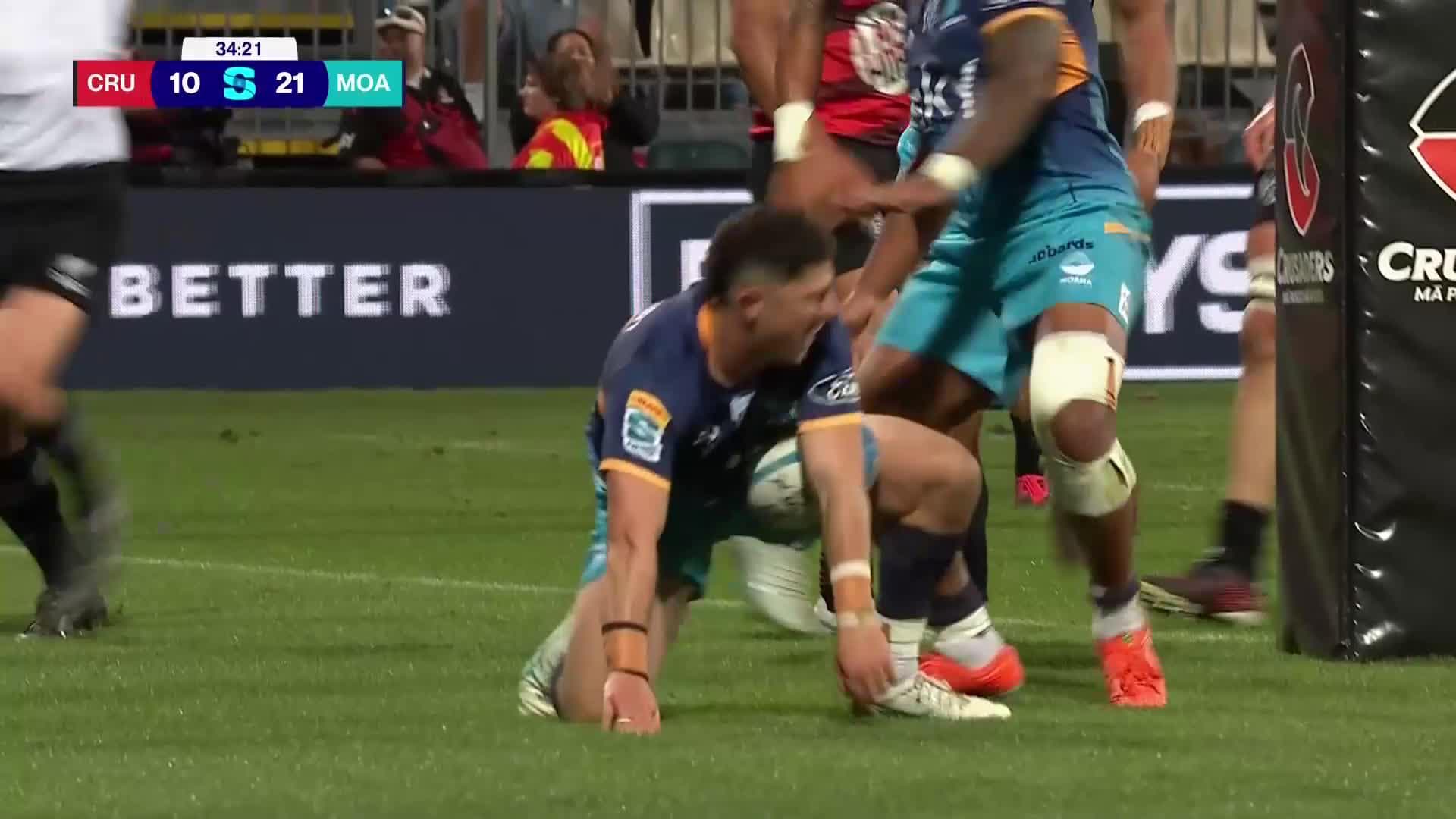 Mitchell Drummond Try v Moana Pasifika SRP 2025
